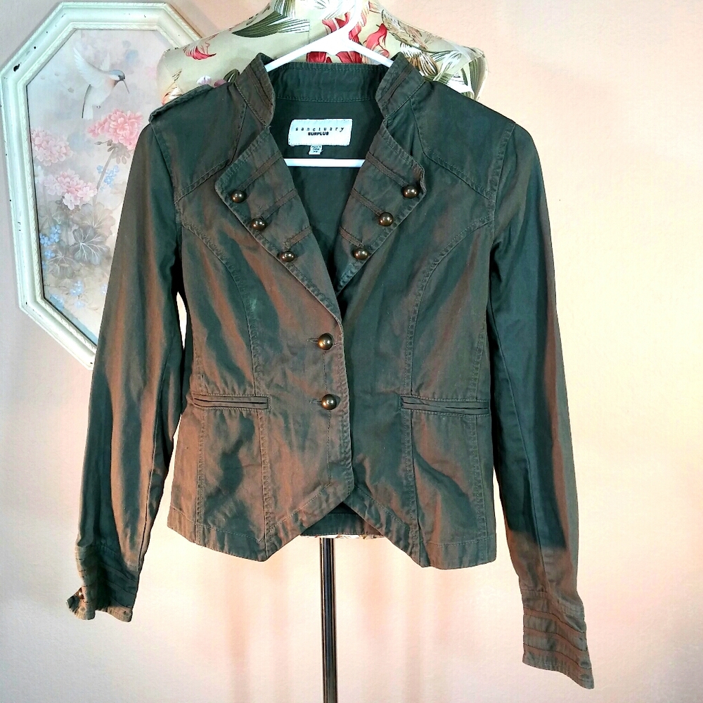 Cropped Olive Jacket